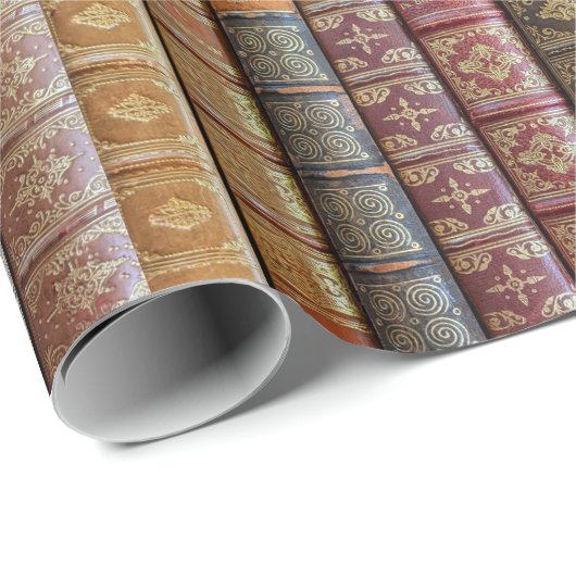 Very Old Banded Book Spines Cadeaupapier (Rol Hoek)