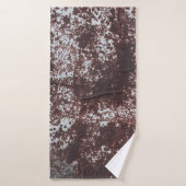 Very old rusted sheet iron. Metaalstructuur Badhanddoek (Badhanddoek)