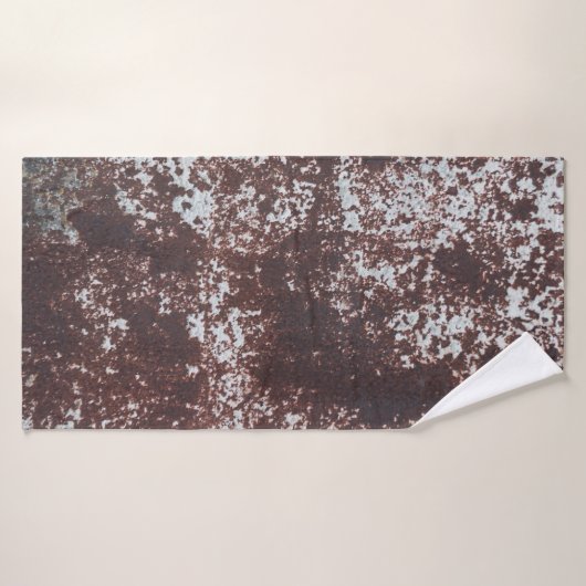 Very old rusted sheet iron. Metaalstructuur Badhanddoek (Badhanddoek)