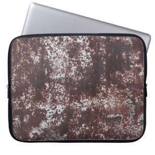 Very old rusted sheet iron. Metaalstructuur Laptop Sleeve