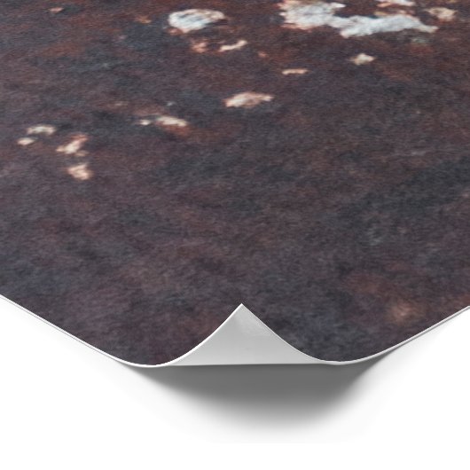 Very old rusted sheet iron. Metaalstructuur Poster (Hoek)