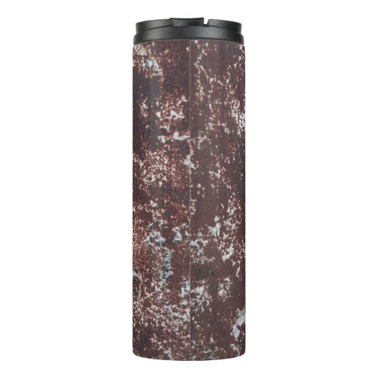 Very old rusted sheet iron. Metaalstructuur Thermosbeker (Achterkant)