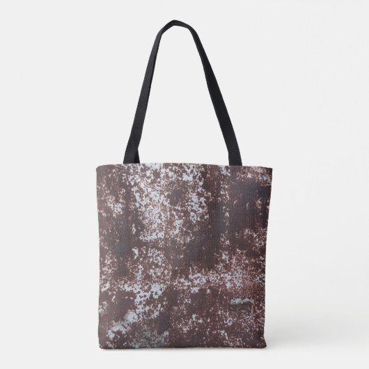 Very old rusted sheet iron. Metaalstructuur Tote Bag (Achterkant)
