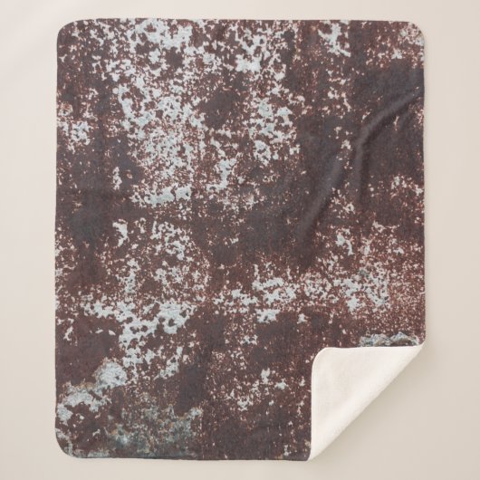 Very old rusted sheet iron. Textured metal surface Sherpa Deken (Voorkant)