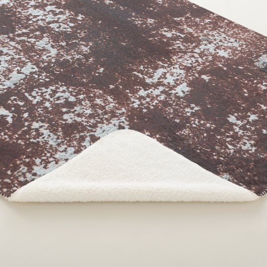 Very old rusted sheet iron. Textured metal surface Sherpa Deken (3/4)