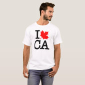Very Polite Red Black I Love Canada Maple Leaf T-shirt (Voorkant volledig)