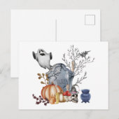 Very Spooky Halloween Illustration  Feestdagenkaart (Voorkant / Achterkant)