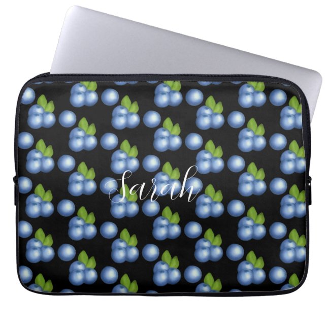 Very Sweet Summer Blueberries Laptop Sleeve (Voorkant)