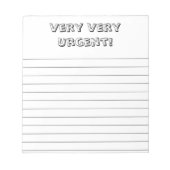Very, very urgent! Custom, fun notepad Notitieblok (Voorkant)