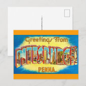 Very Vintage Pittsburgh Greeting Postcard Briefkaart (Voorkant / Achterkant)