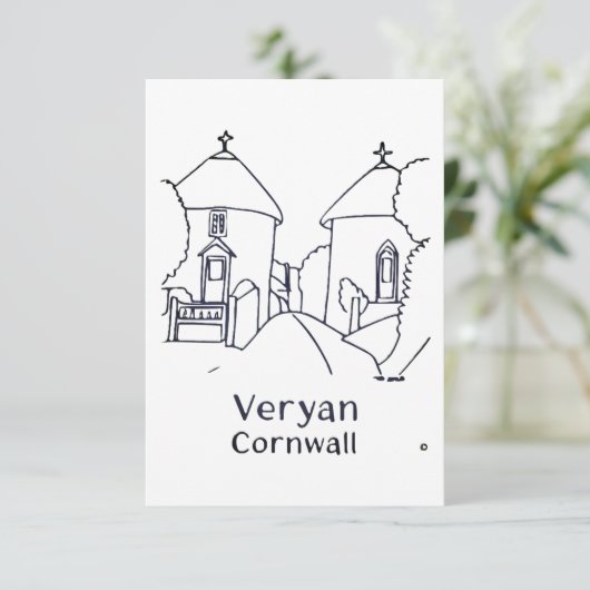 Veryan Roundhouses card Bedankkaart (Staand voorkant)