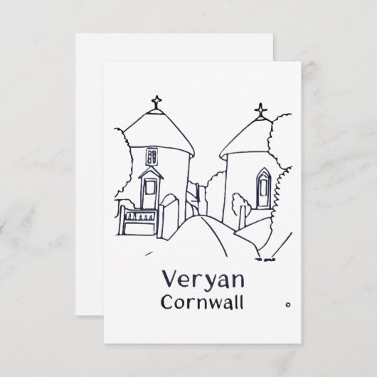 Veryan Roundhouses card Bedankkaart (Voorkant / Achterkant)