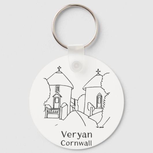 Veryan Roundhouses Keyring Sleutelhanger (Voorkant)