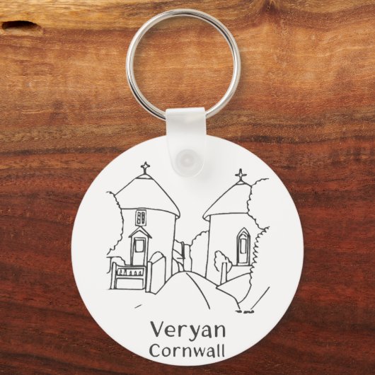 Veryan Roundhouses Keyring Sleutelhanger (Voorkant)