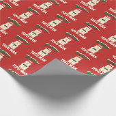 Verzacht het Man van Tofu Vegan met kerstakelpapie Cadeaupapier (Hoek)