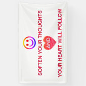 Verzacht je gedachten & je hart zal volgen spandoek (Verticaal)