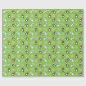 Verzachtbaar Beer en pinguïns Cadeaupapier (Vlak)