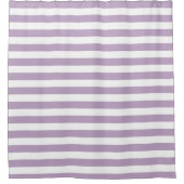 Verzachten Lavender Lila Paars Striped Douchegordijn (Voorkant)