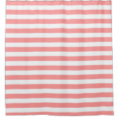 Verzachten Licht Zalmroze gestreept Douchegordijn (Voorkant)