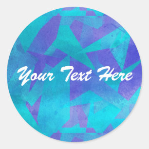 Verzachtende kleuren digitaal Abstract Ronde Sticker