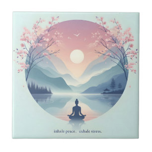 Verzachtende Natuur Meditatie Kunst Tegeltje