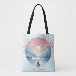 Verzachtende Natuur Meditatie Kunst Tote Bag