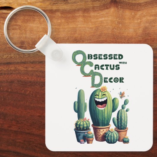 Verzachtende OCD Spikes: Cactus Decor Sleutelhanger (Voorkant)