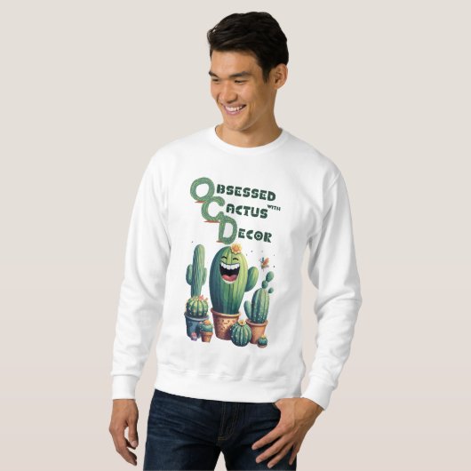 Verzachtende OCD Spikes: Cactus Decor Trui (Voorkant volledig)