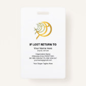 Verzachtende plakken Kolommen Fotosjabloon Vrouwen Badge (Achterkant)