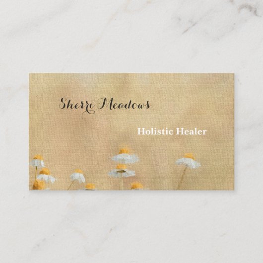 Verzachtende Waterverf Yellow Daisies Visitekaartj Visitekaartje (Voorkant)