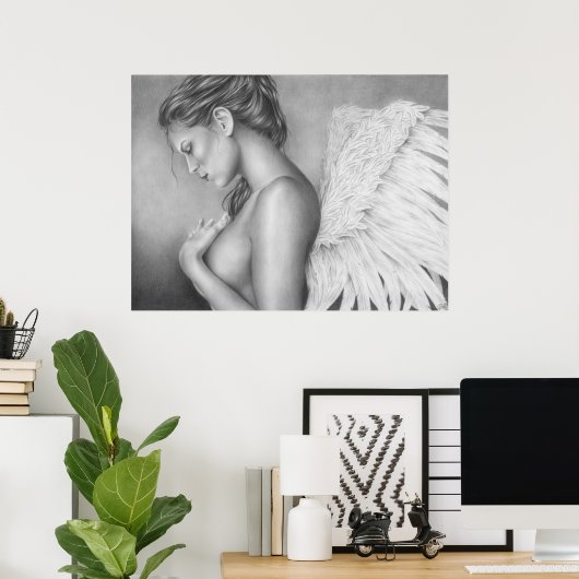 Verzachtheid van een engel-Poster Poster (Thuiskantoor)