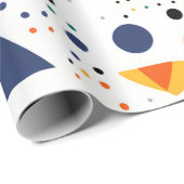 Verzadigde kleuren Abstracte geometrische figuren Cadeaupapier (Rol Hoek)