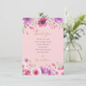 Verzagedicht voor babymeisjes in de wei Bedankt (Staand voorkant)