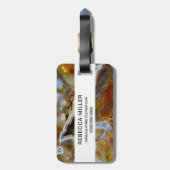 Verzakt hout met kristallen bagagelabel (Achterkant verticaal)