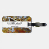 Verzakt hout met kristallen bagagelabel (Achterkant horizontaal)