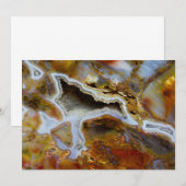 Verzakt hout met kristallen bedankkaart (Voorkant / Achterkant)