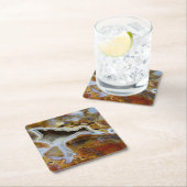 Verzakt hout met kristallen kartonnen onderzetters (Insitu)