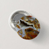 Verzakt hout met kristallen ronde button 3,2 cm (Voorkant /achterkant)