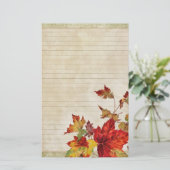 Verzakt met heldere herfst bladeren briefpapier (Staand voorkant)