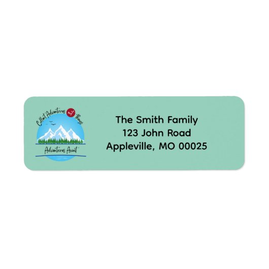 Verzamel Adventures Not Things Retour-adreslabel Etiket (Voorkant)