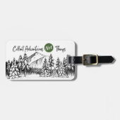 Verzamel avonturen fles bagagelabel (Voorkant horizontaal)