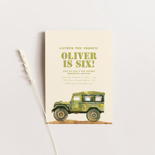 Verzamel de Troepen Militaire Verjaardag Uitnodige Kaart