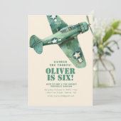 Verzamel de verjaardag van het militaire vliegtuig kaart (Staand voorkant)