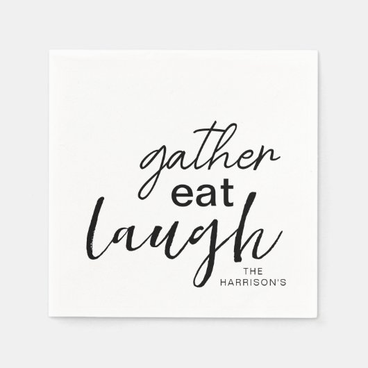 Verzamel Eet Lachen Persoonlijk Servet (Voorkant)