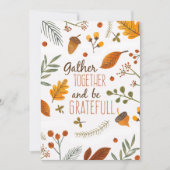 Verzamel elkaar en wees dankbaar dat Thanksgiving Kaart (Voorkant)
