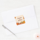 Verzamel en geef Bedankt: doe mee voor een Thanksg Vierkante Sticker (Envelop)