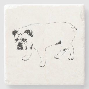 Verzamel en glimlach, hond coaster stenen onderzetter