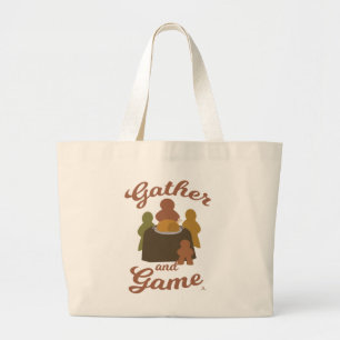 Verzamel en Spel Fun Thanksgiving Cartoon Art Grote Tote Bag