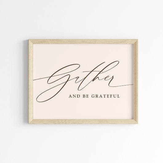 Verzamel en wees dankbaar script poster