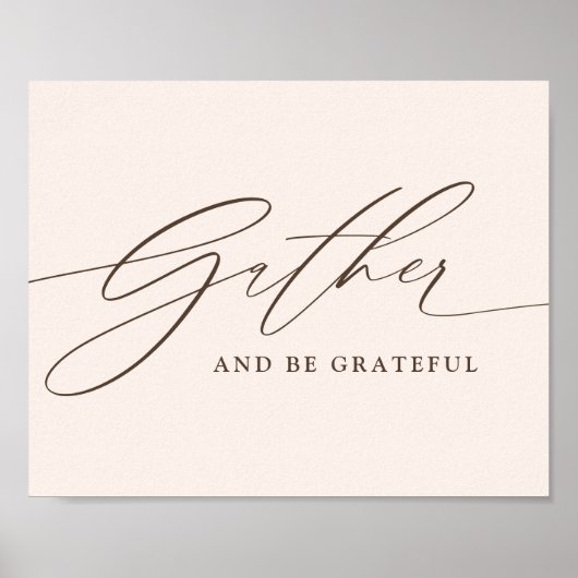 Verzamel en wees dankbaar script poster (Voorkant)